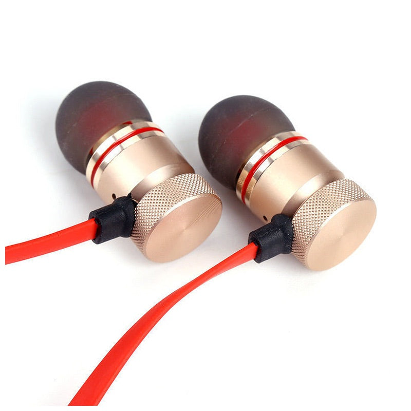 Magnet Wireless Bluetooth Earphone Stylish Sports Headset Headphone - Red