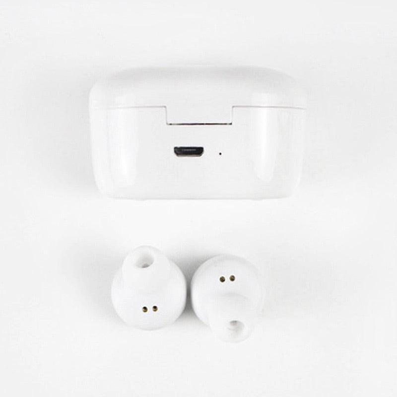 A6 TWS 5.0 Mini Wireless Earbuds Bluetooth Earphone for Android & Iphone - White