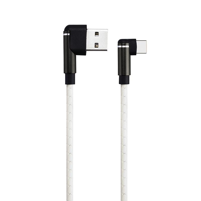 1M 90 Degree Type C USB 3.1 Charge Charging Cable Cord - White