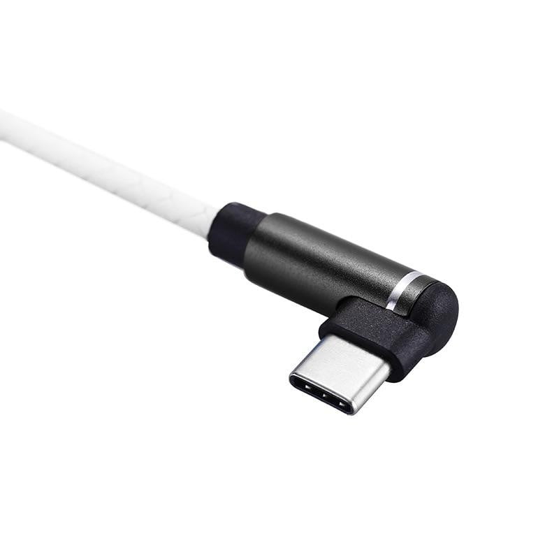 1M 90 Degree Type C USB 3.1 Charge Charging Cable Cord - White