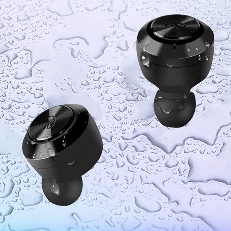 A6 TWS 5.0 Mini Wireless Earbuds Bluetooth Earphone for Android & Iphone -Black