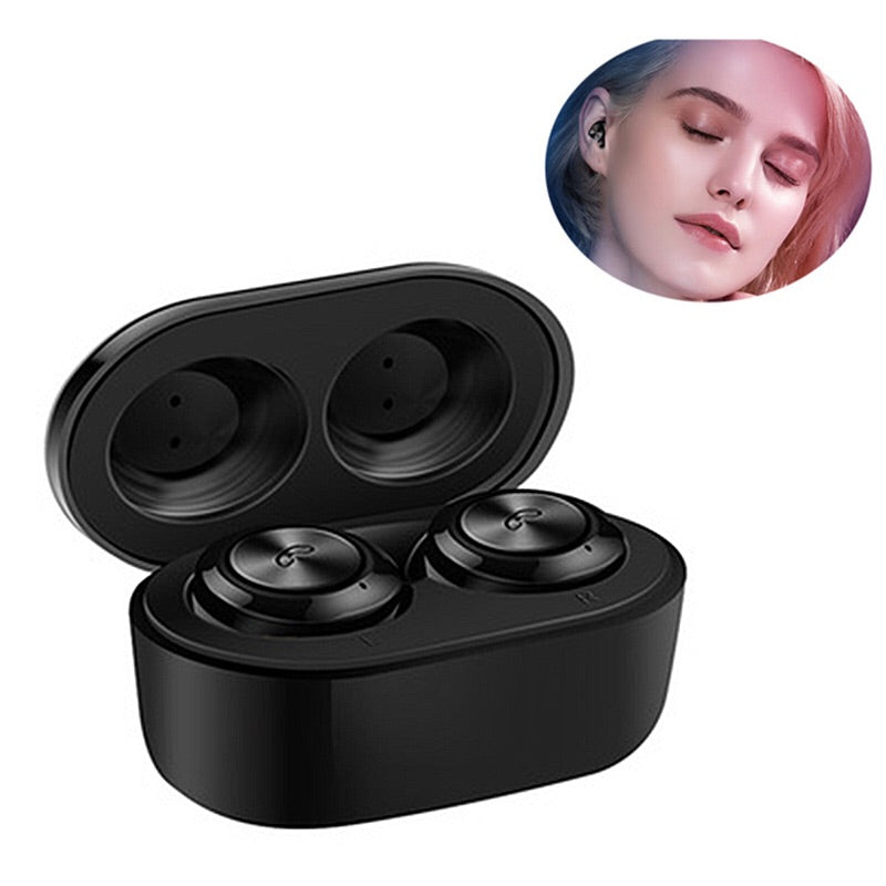 A6 TWS 5.0 Mini Wireless Earbuds Bluetooth Earphone for Android & Iphone -Black