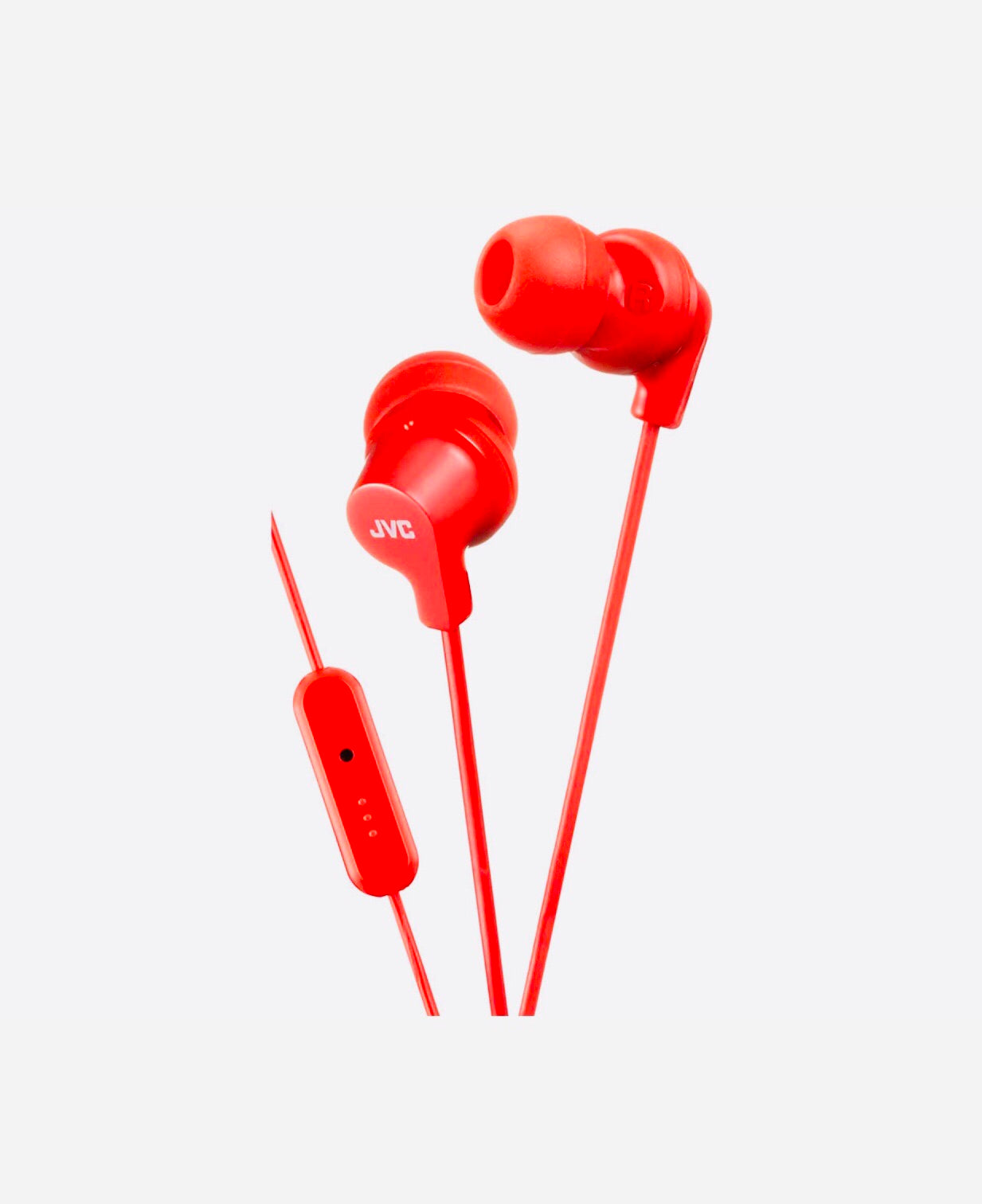 JVC HAFR15R Colourful In-Ear Headphones with Remote & Mic - Red