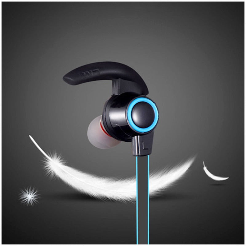 Bluetooth 4.1 Wireless Headphone Stereo Sports Earbuds In-Ear Headset Earphone -Black+Blue