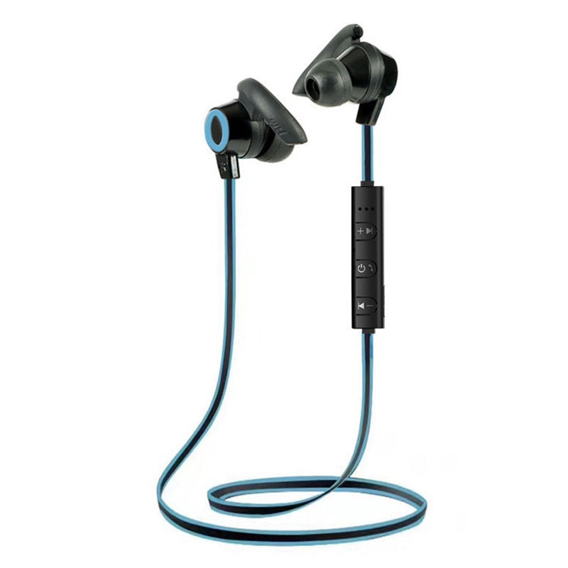 Bluetooth 4.1 Wireless Headphone Stereo Sports Earbuds In-Ear Headset Earphone -Black+Blue