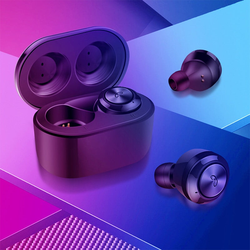 A6 TWS 5.0 Mini Wireless Earbuds Bluetooth Earphone for Android & Iphone -Black