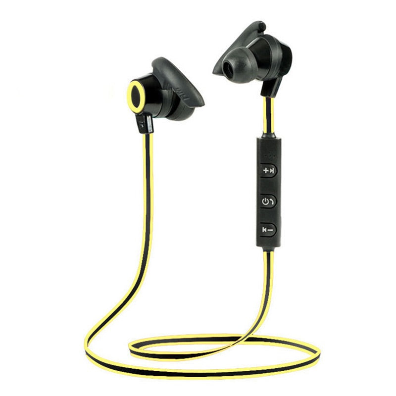 Bluetooth 4.1 Wireless Headphone Stereo Sports Earbuds In-Ear Headset Earphone - Black+Yellow