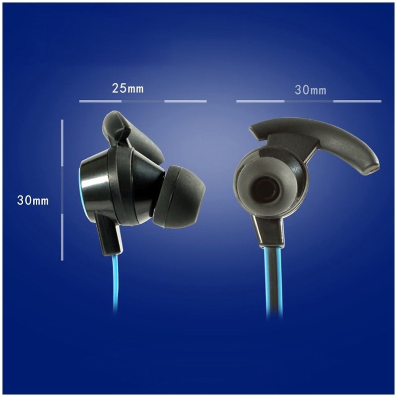 Bluetooth 4.1 Wireless Headphone Stereo Sports Earbuds In-Ear Headset Earphone -Black+Blue