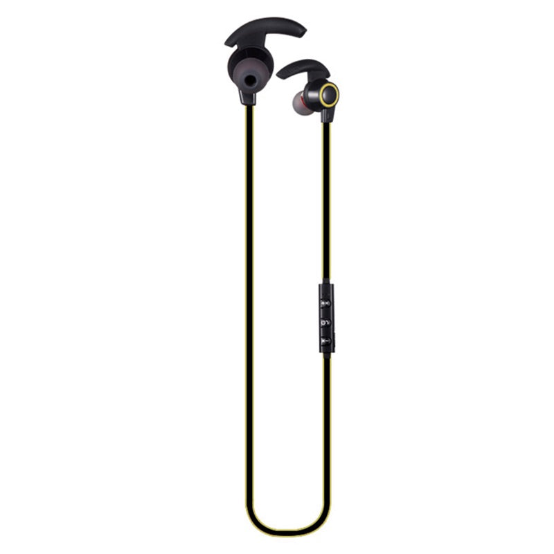 Bluetooth 4.1 Wireless Headphone Stereo Sports Earbuds In-Ear Headset Earphone - Black+Yellow