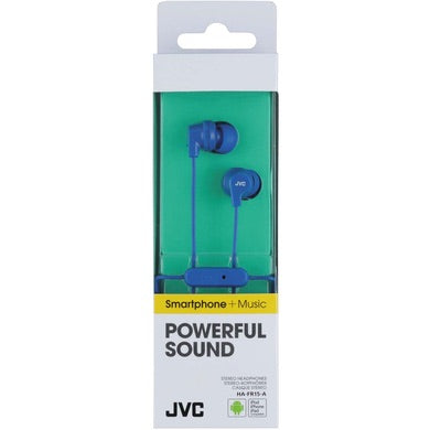 JVC HAFR15A Colourful In-Ear Headphones with Remote & Mic - Blue